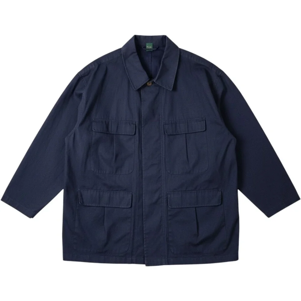 J. Crew Oarsman XL Navy Blue Chore Jacket Utility Field Coat Heavyweight
